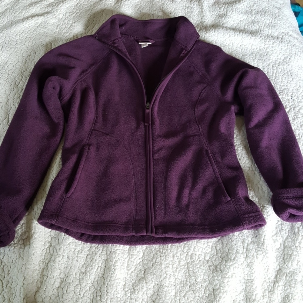 Merona plum fleece full zip jacket